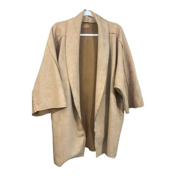 Pol Faux Suede Kimono Lagenlook Western One Size TY1 - Picture 1 of 4